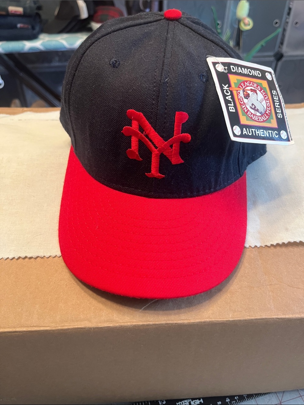 American Needle New York Cubans Baseball Hat Black Diamond Series Sz 7 5/8